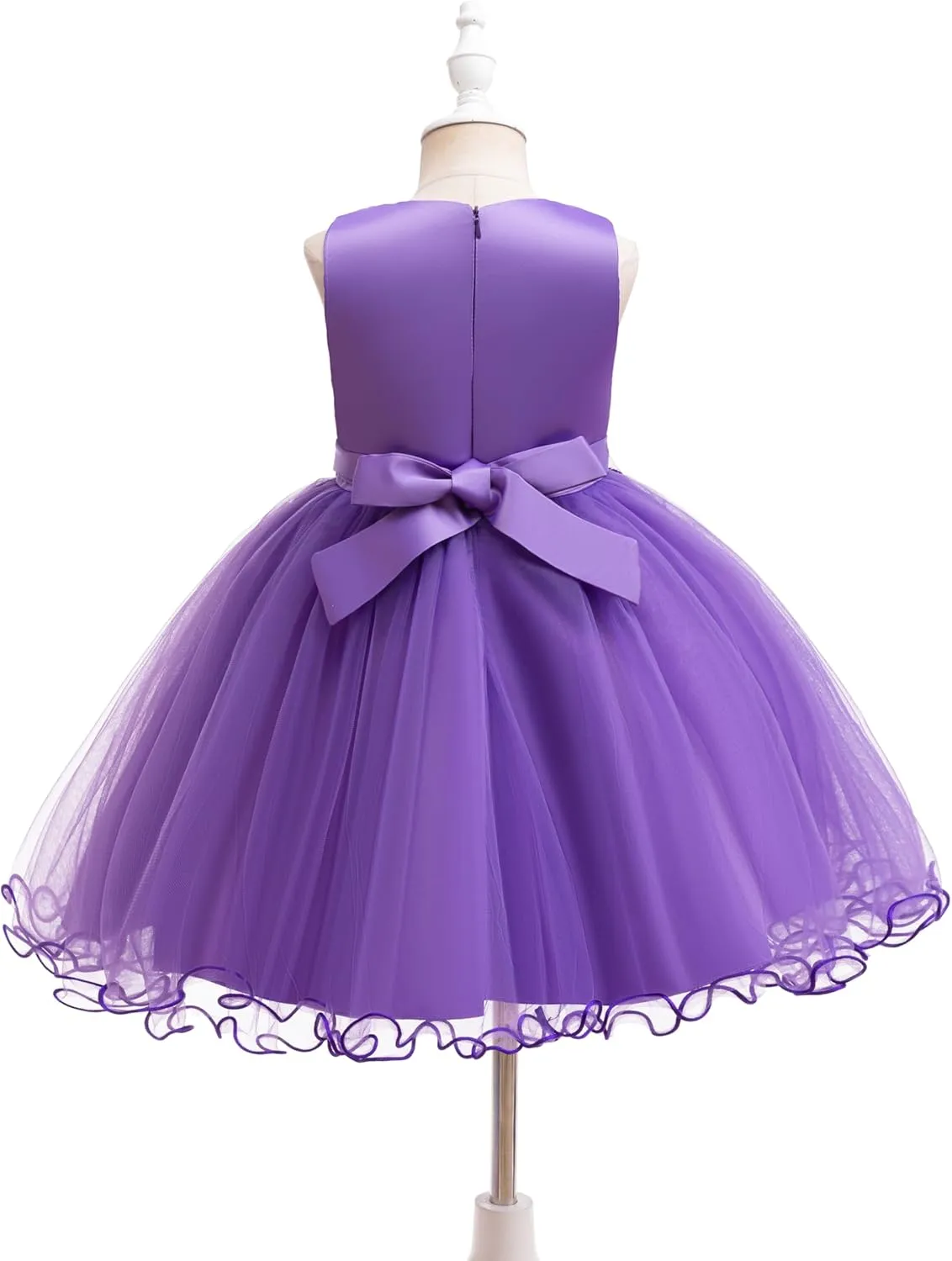 Weileenice Flower Girls Lace Bridesmaid Dress Kids Princess Wedding Prom Pageant Birthday Party Tutu Tulle Dresses