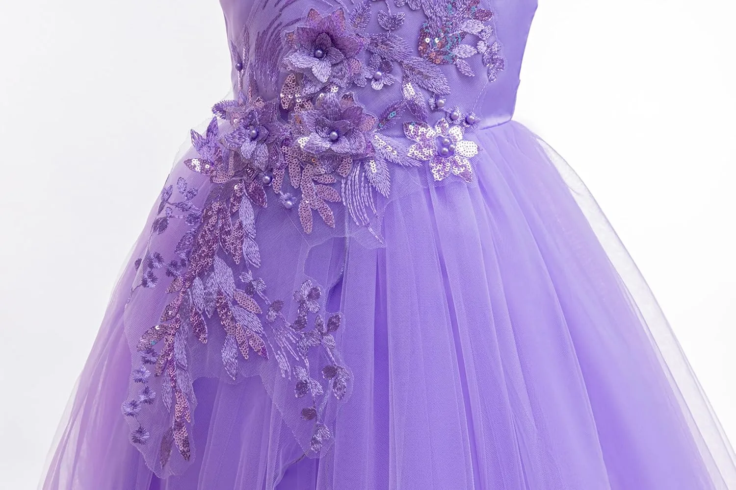 Weileenice Flower Girls Lace Bridesmaid Dress Kids Princess Wedding Prom Pageant Birthday Party Tutu Tulle Dresses