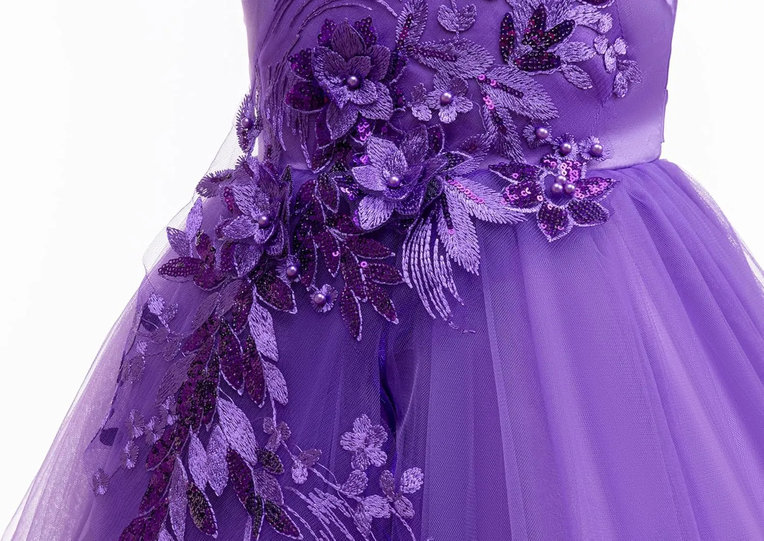 Weileenice Flower Girls Lace Bridesmaid Dress Kids Princess Wedding Prom Pageant Birthday Party Tutu Tulle Dresses