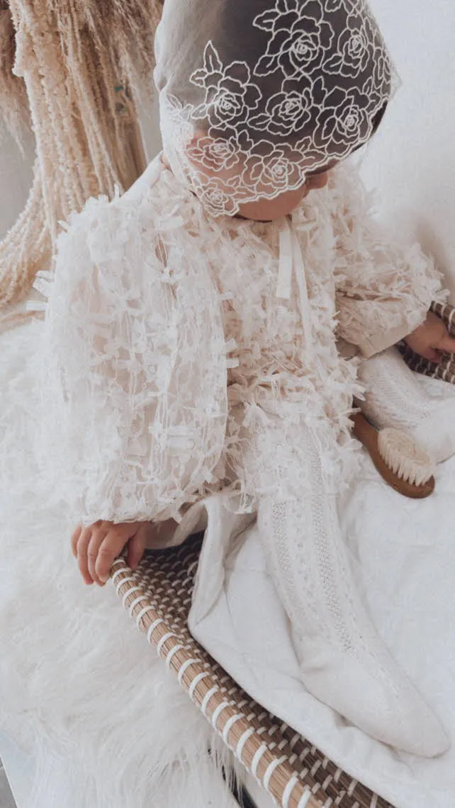 Whisper Lace Bonnets - Rose