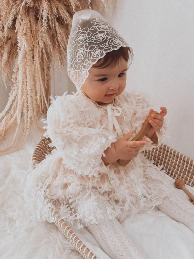 Whisper Lace Bonnets - Rose