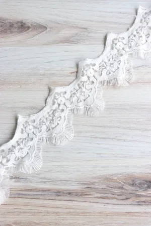 White 4.5" Wide Venice Lace