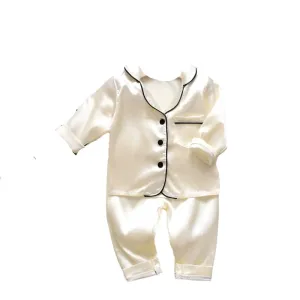 White Satin Pajamas
