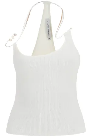 white viscose top with pearl and v-neck 24041006 WHITE