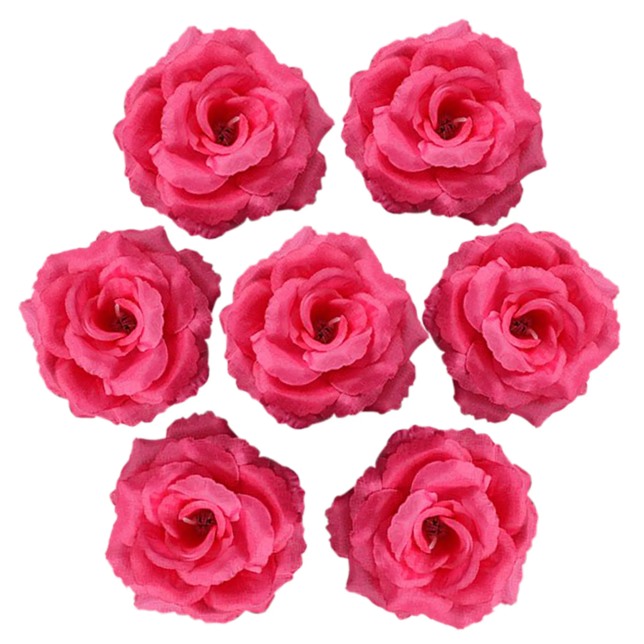 Wholesale Silk Flower Heads Artificial Roses 3 inch 100 Flowers For Flower Ball DIY