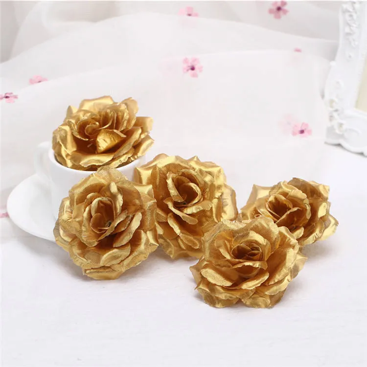Wholesale Silk Flower Heads Artificial Roses 3 inch 100 Flowers For Flower Ball DIY