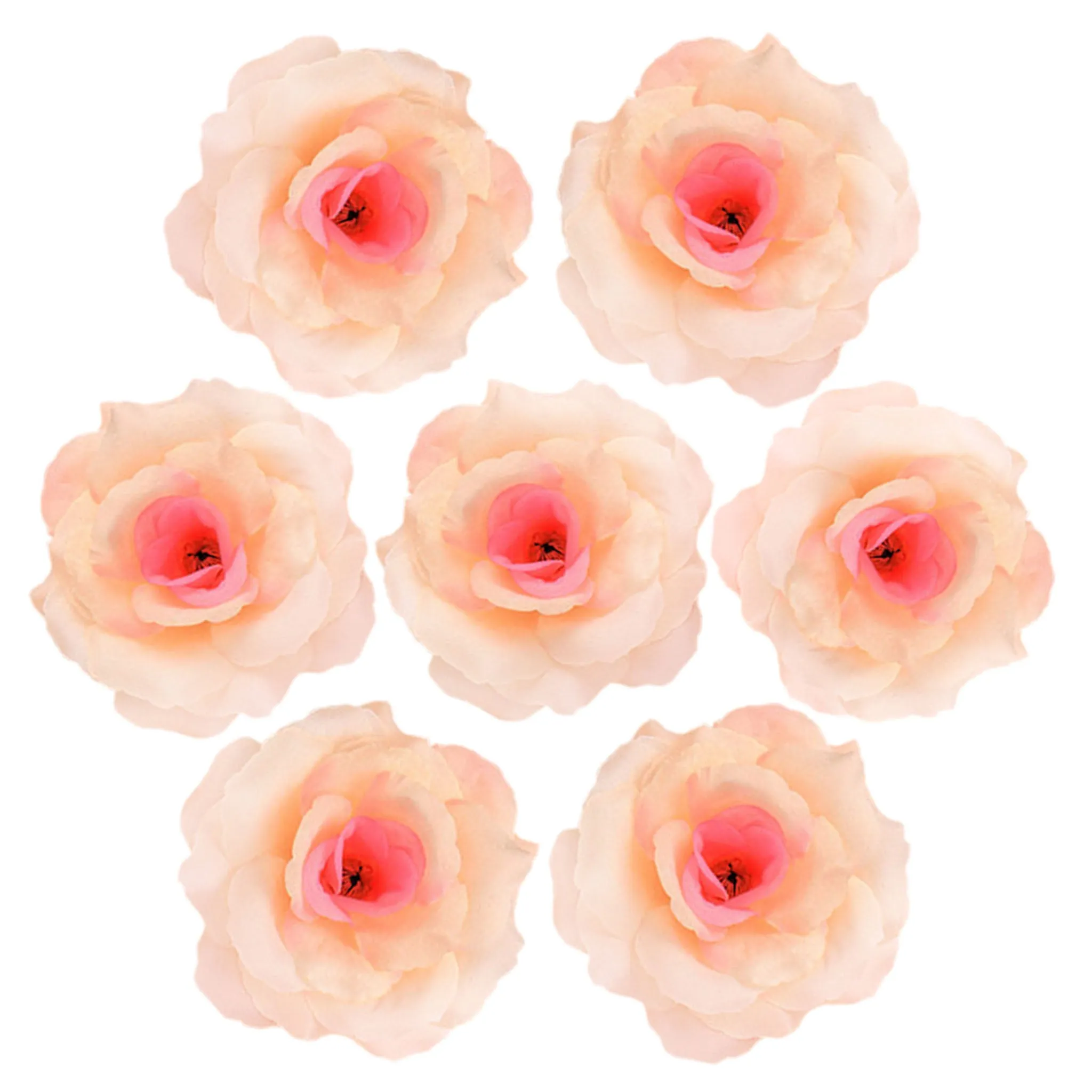Wholesale Silk Flower Heads Artificial Roses 3 inch 100 Flowers For Flower Ball DIY