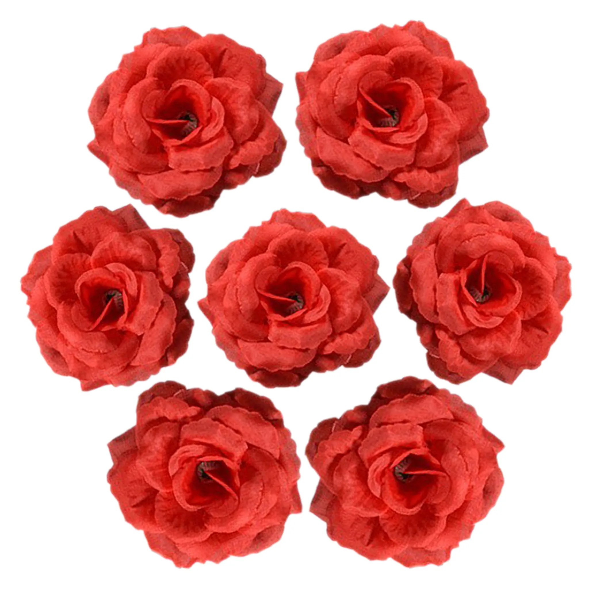 Wholesale Silk Flower Heads Artificial Roses 3 inch 100 Flowers For Flower Ball DIY