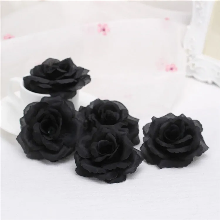 Wholesale Silk Flower Heads Artificial Roses 3 inch 100 Flowers For Flower Ball DIY