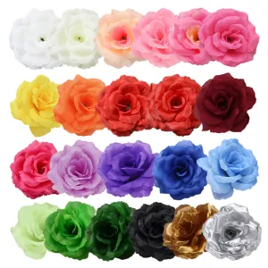 Wholesale Silk Flower Heads Artificial Roses 3 inch 100 Flowers For Flower Ball DIY