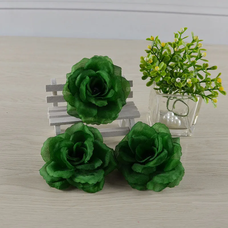 Wholesale Silk Flower Heads Artificial Roses 3 inch 100 Flowers For Flower Ball DIY