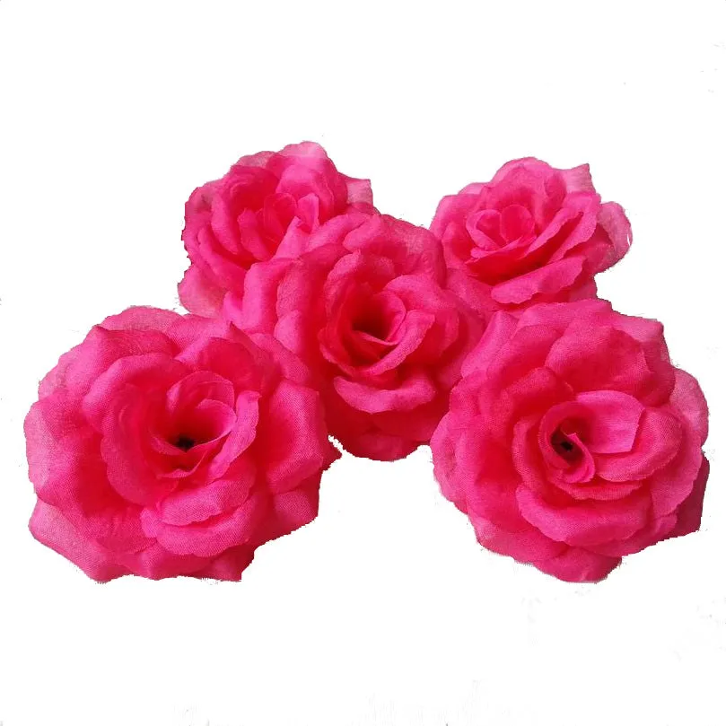 Wholesale Silk Flower Heads Artificial Roses 3 inch 100 Flowers For Flower Ball DIY