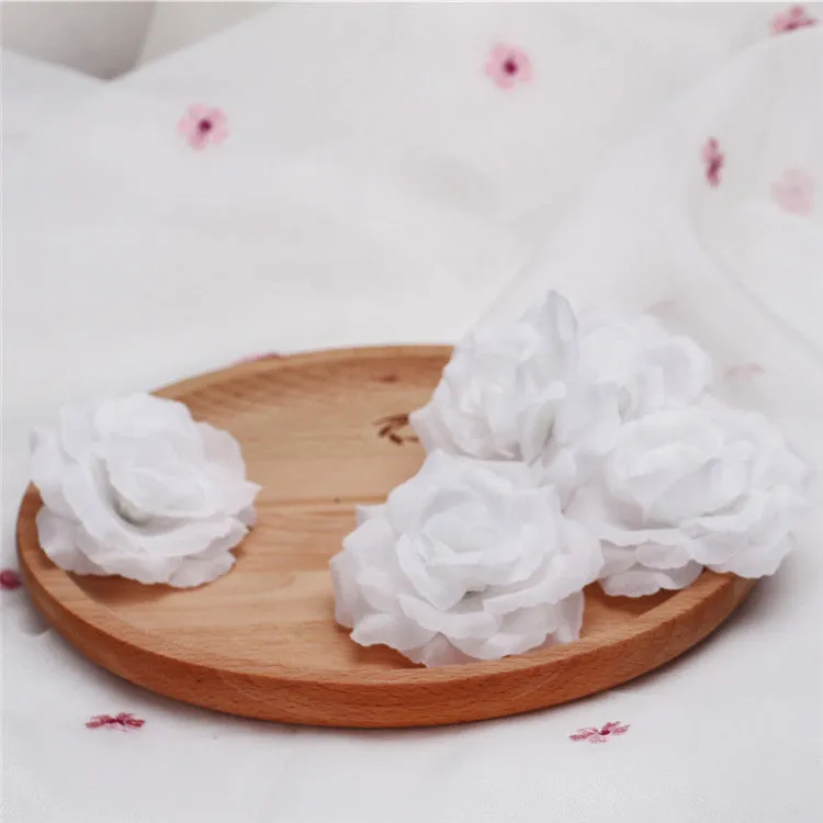 Wholesale Silk Flower Heads Artificial Roses 3 inch 100 Flowers For Flower Ball DIY