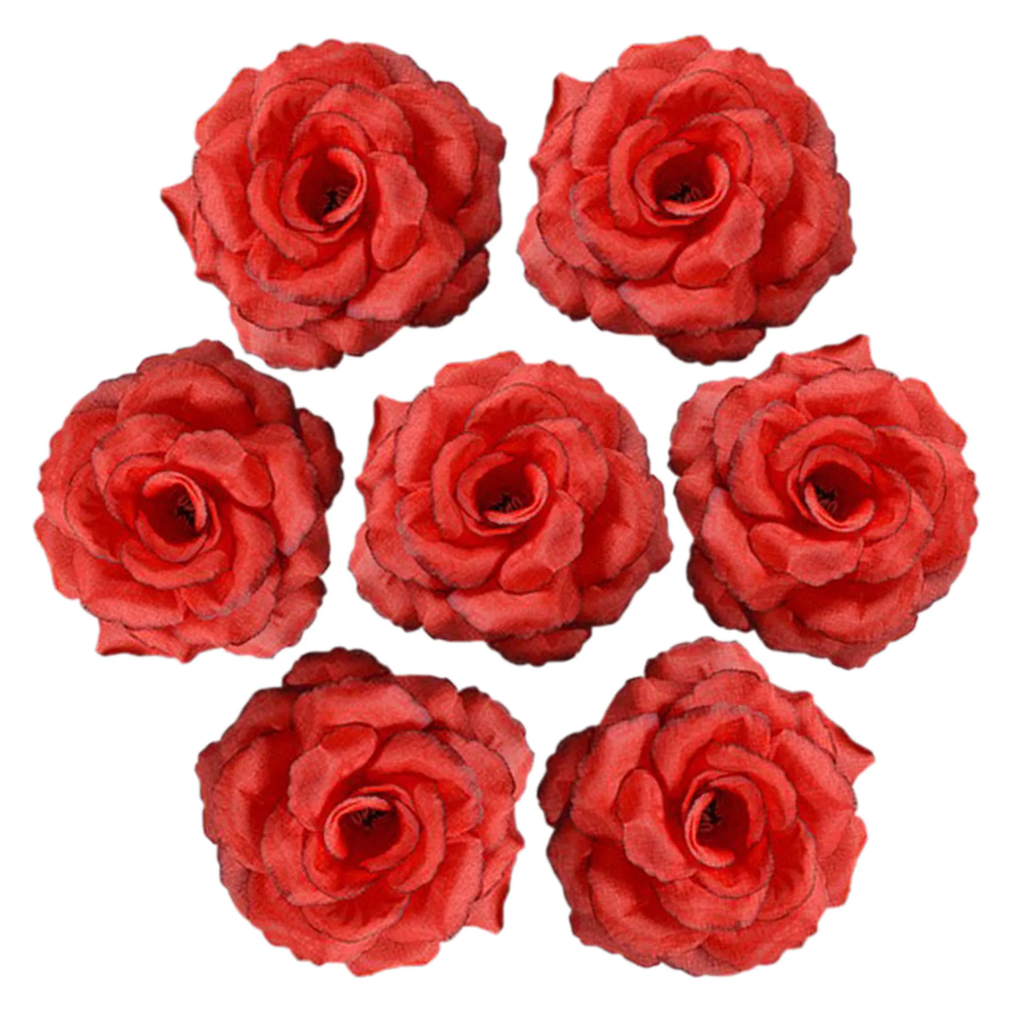 Wholesale Silk Flower Heads Artificial Roses 3 inch 100 Flowers For Flower Ball DIY
