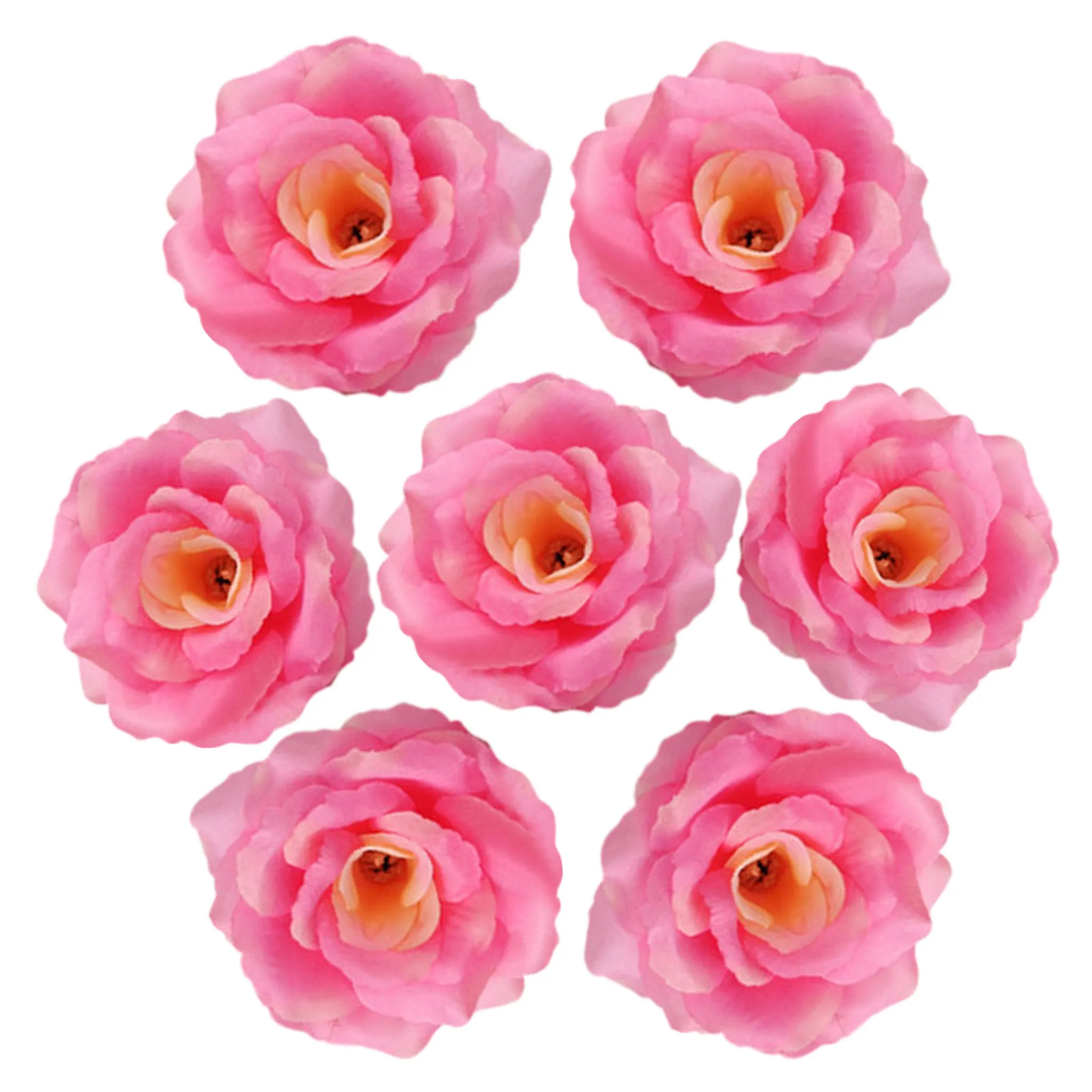 Wholesale Silk Flower Heads Artificial Roses 3 inch 100 Flowers For Flower Ball DIY