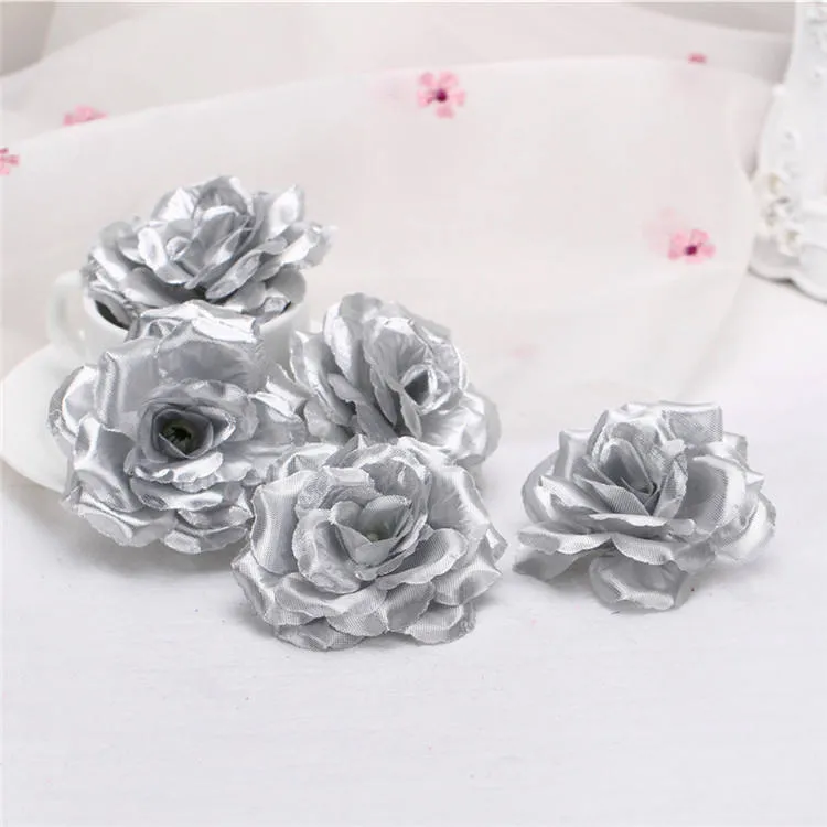 Wholesale Silk Flower Heads Artificial Roses 3 inch 100 Flowers For Flower Ball DIY