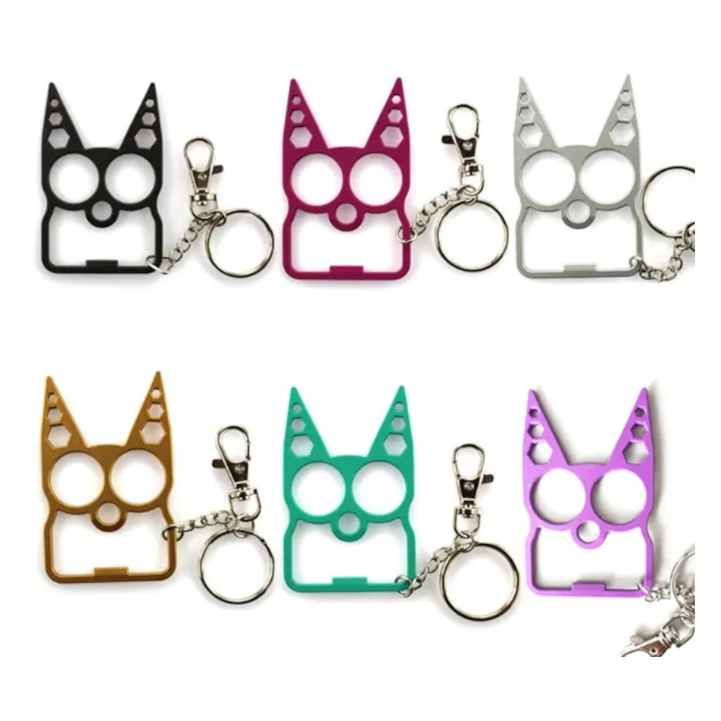 Wholesale Tiger Ears Self Defense Knuckles Keychain
