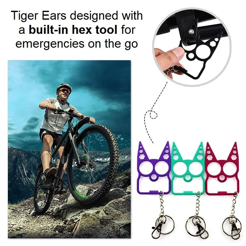Wholesale Tiger Ears Self Defense Knuckles Keychain