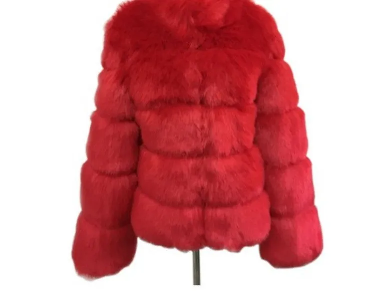 Winter Faux Fur Women Hooded Mid-Length Fox Fur Fur Coat for Women