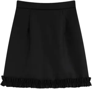 Women Asymmetrical High Waist Mini A- Line Skirt Ruffled Pleated Skirts