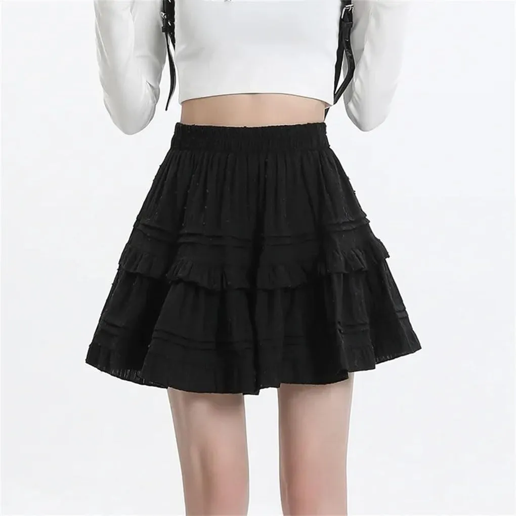 Women High-Waisted Mini Skirt Cropped A- Line Casual Pleated Skirts