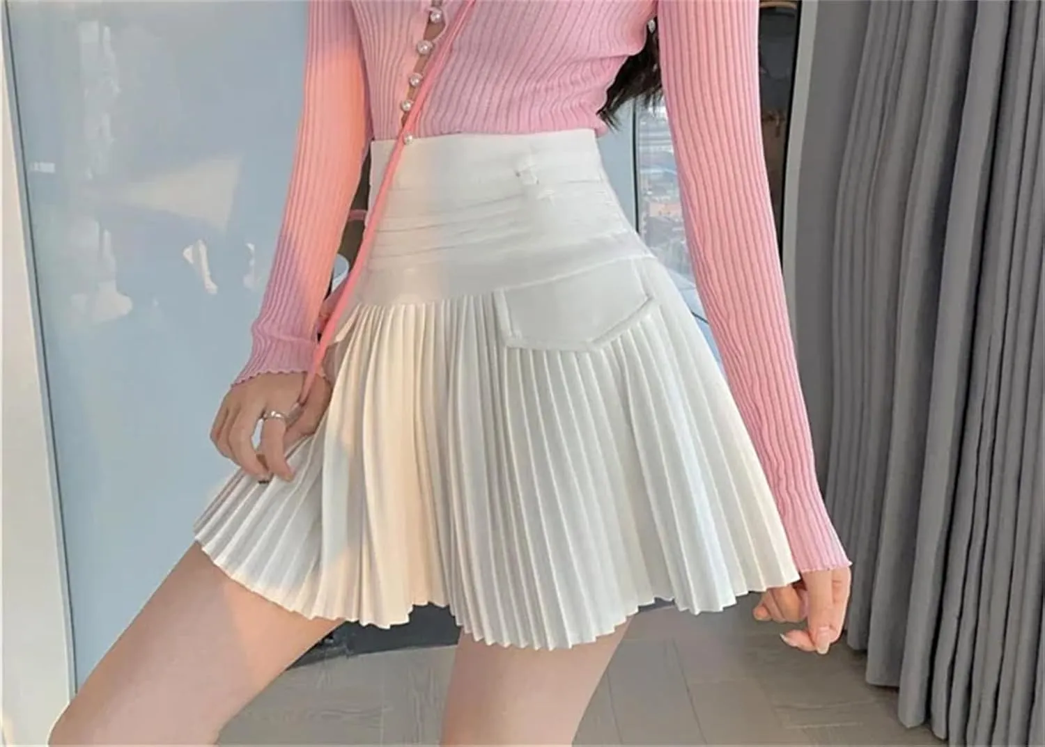 Women Knitted Skirt Pleated Skirts Sexy Casual Slim Women Mini Skirt