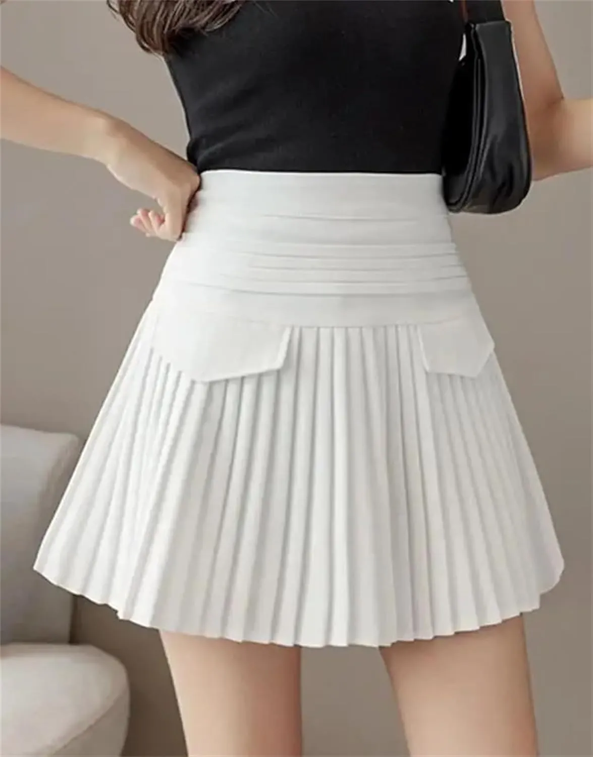 Women Knitted Skirt Pleated Skirts Sexy Casual Slim Women Mini Skirt