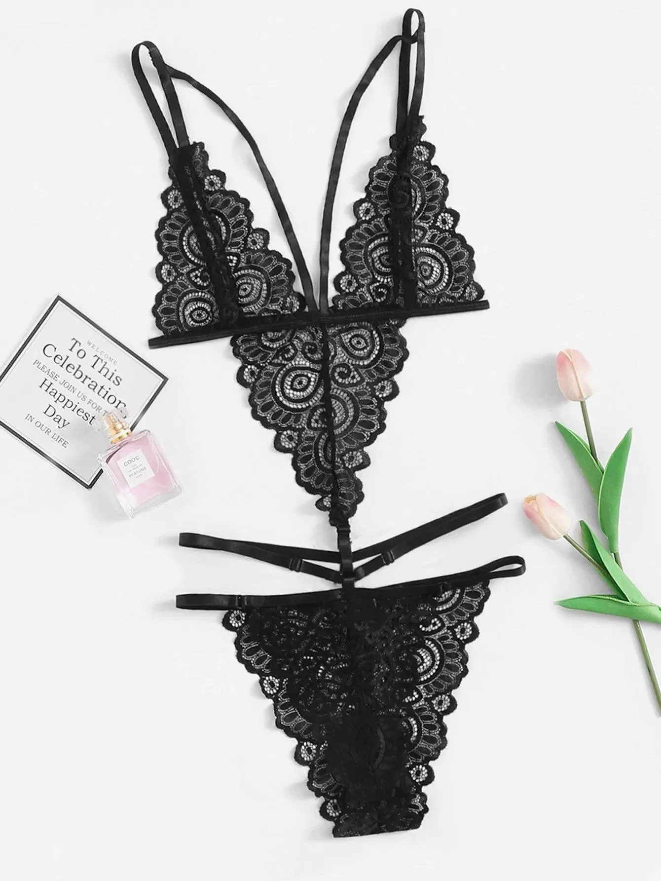 Women Lace One-piece Sexy Pajamas