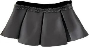 Women Lightweight Vintage A-Line Pleated Skirts Basic Casual Mini Skirt