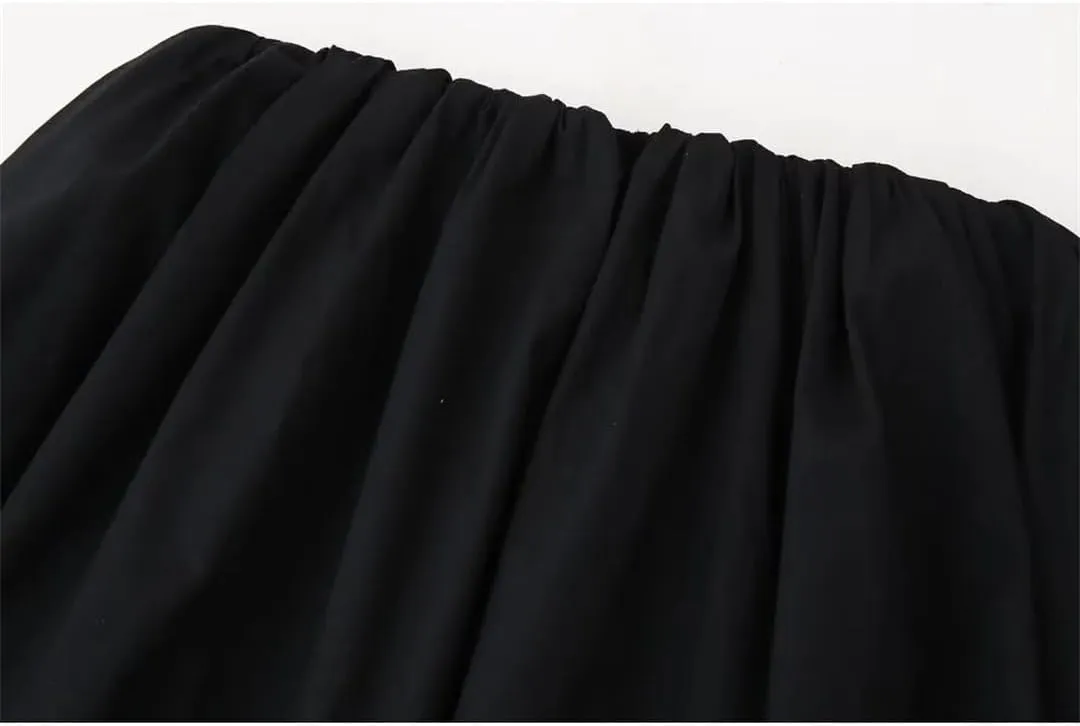 Women Mini Skirts Solid Ball Gown A-Line Pleated High Waist Y2k Classic Mini Skirts