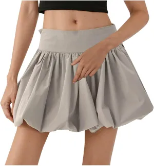 Women Pleated Bubble Mini Skirts Summer Casual Boho Puffy Short Skirt Y2K Sexy Mini-Skirts 2025 New