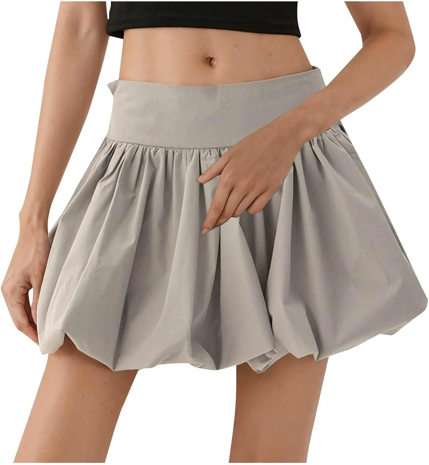Women Pleated Bubble Mini Skirts Summer Casual Boho Puffy Short Skirt Y2K Sexy Mini-Skirts 2025 New