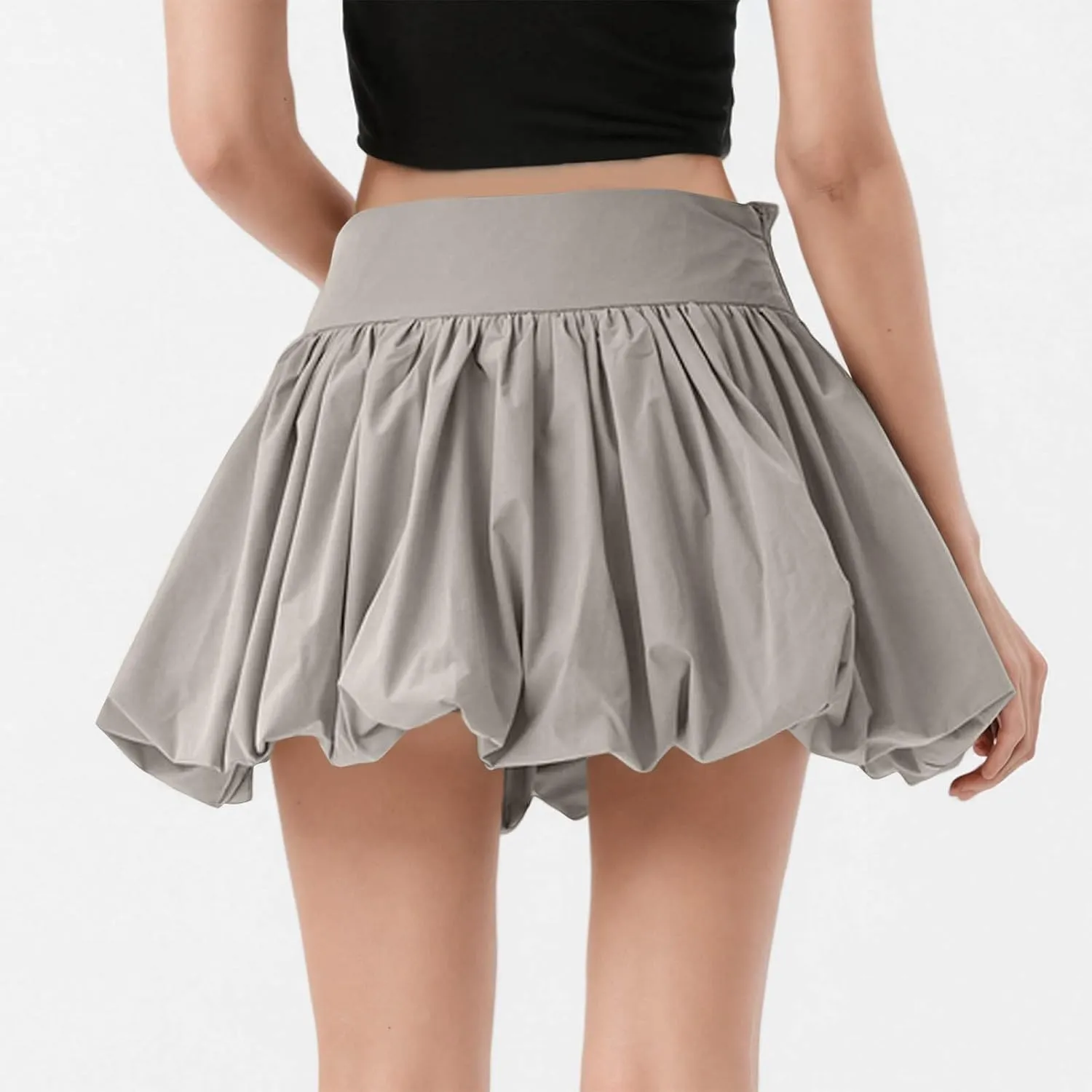 Women Pleated Bubble Mini Skirts Summer Casual Boho Puffy Short Skirt Y2K Sexy Mini-Skirts 2025 New