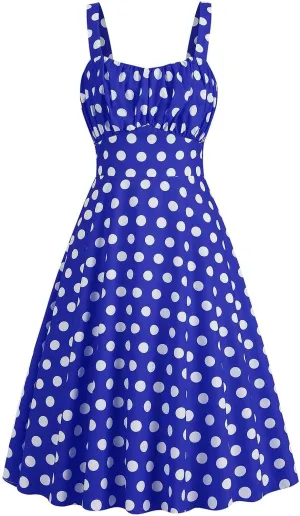 Women Vintage Sleeveless Solid Floral Ruched Summer Cute A-Line Flowy Swing Midi Dress Beach Dresses