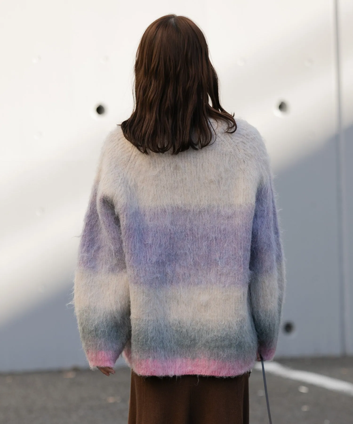 【WOMEN】シャギーグラデーションニットプルオーバー