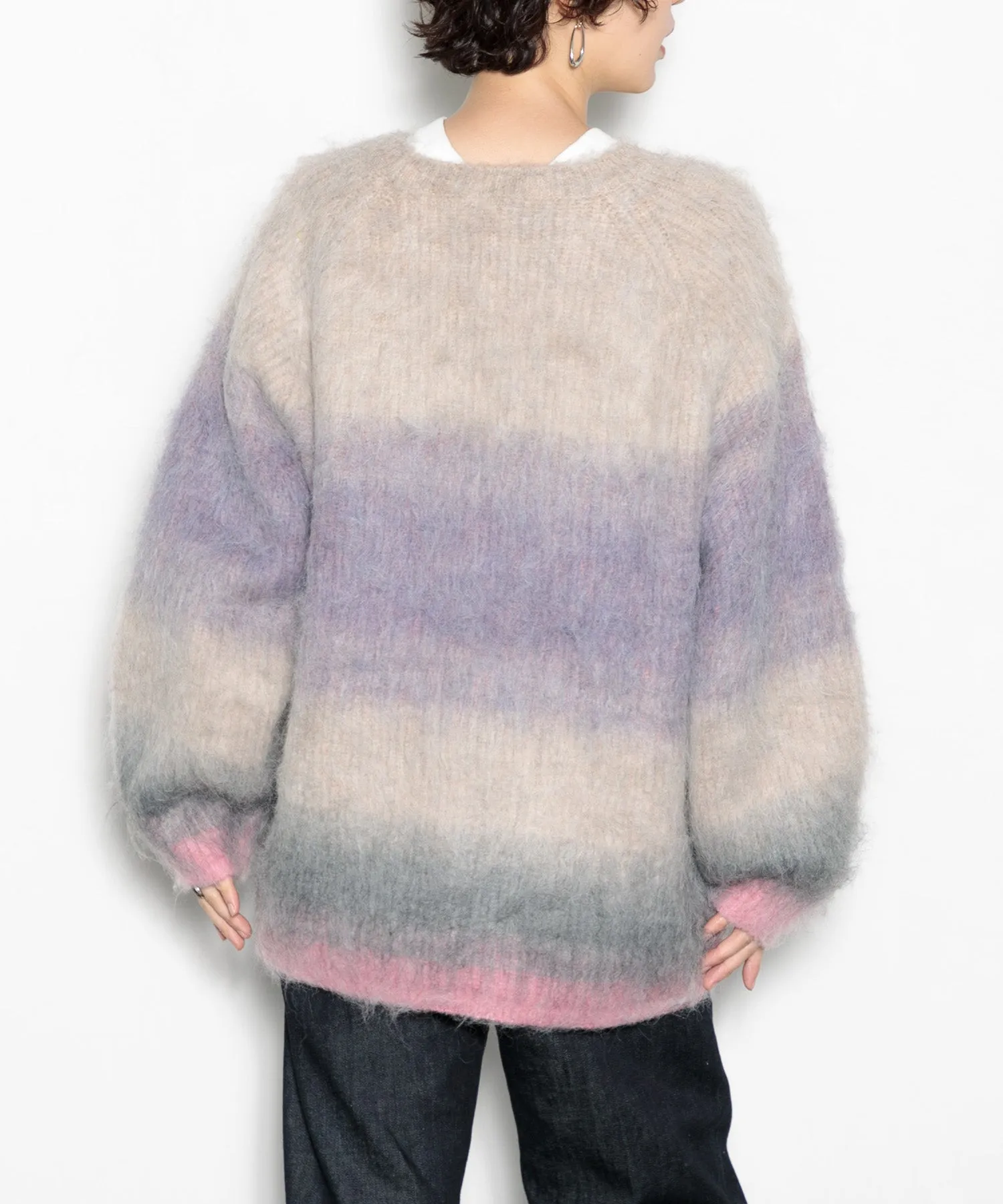 【WOMEN】シャギーグラデーションニットプルオーバー