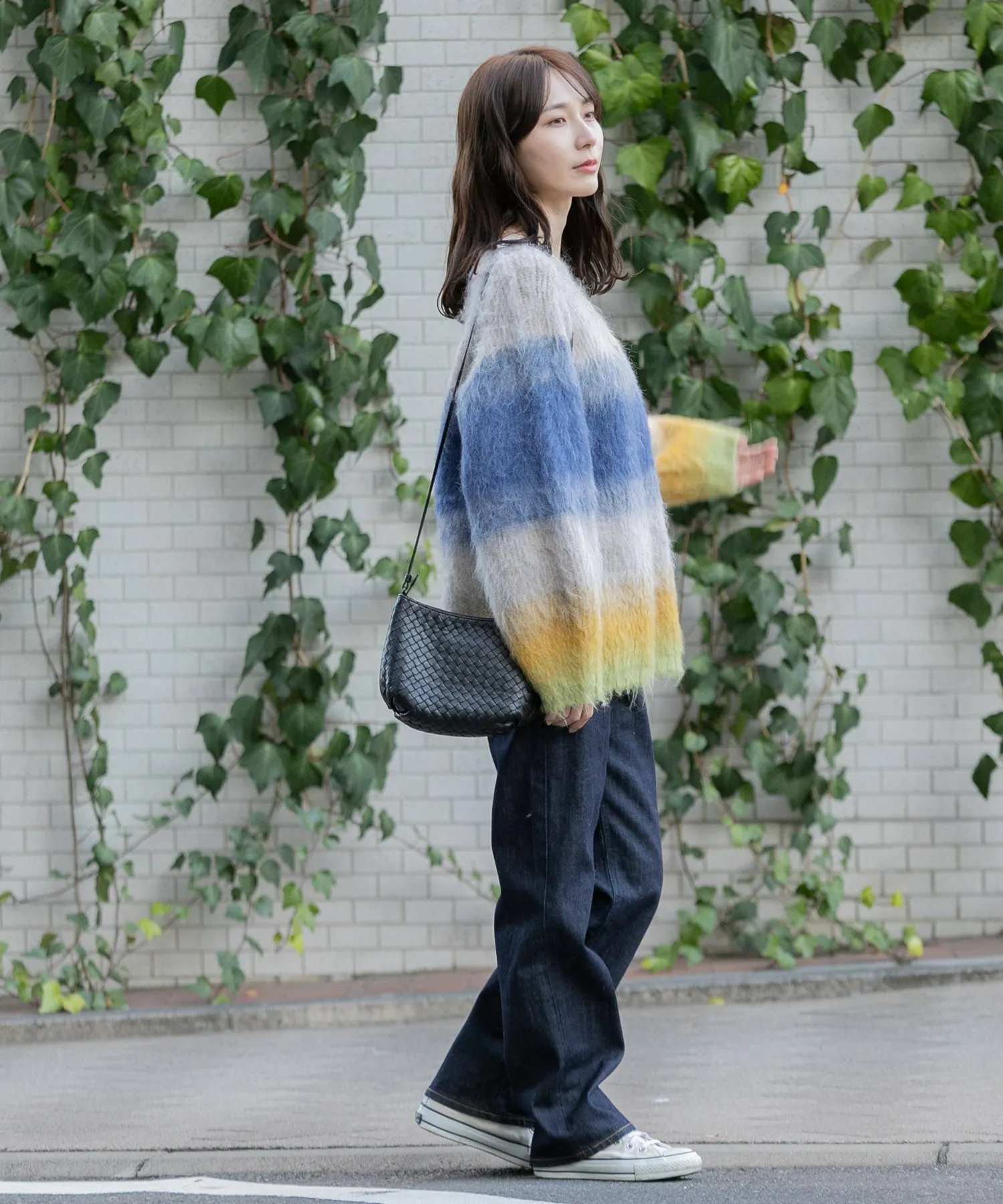【WOMEN】シャギーグラデーションニットプルオーバー
