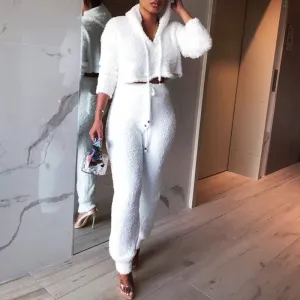 Women's Autumn Casual Knitting Two-Piece Jumpsuit