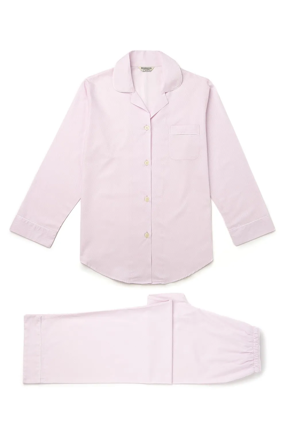 Women's Cotton Jacquard Pajamas - Pink