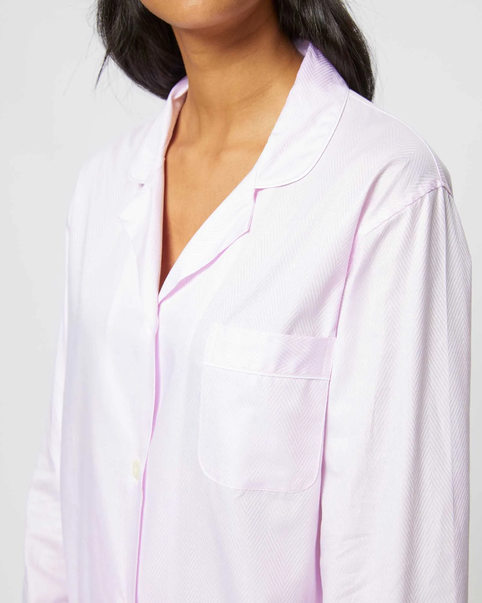 Women's Cotton Jacquard Pajamas - Pink