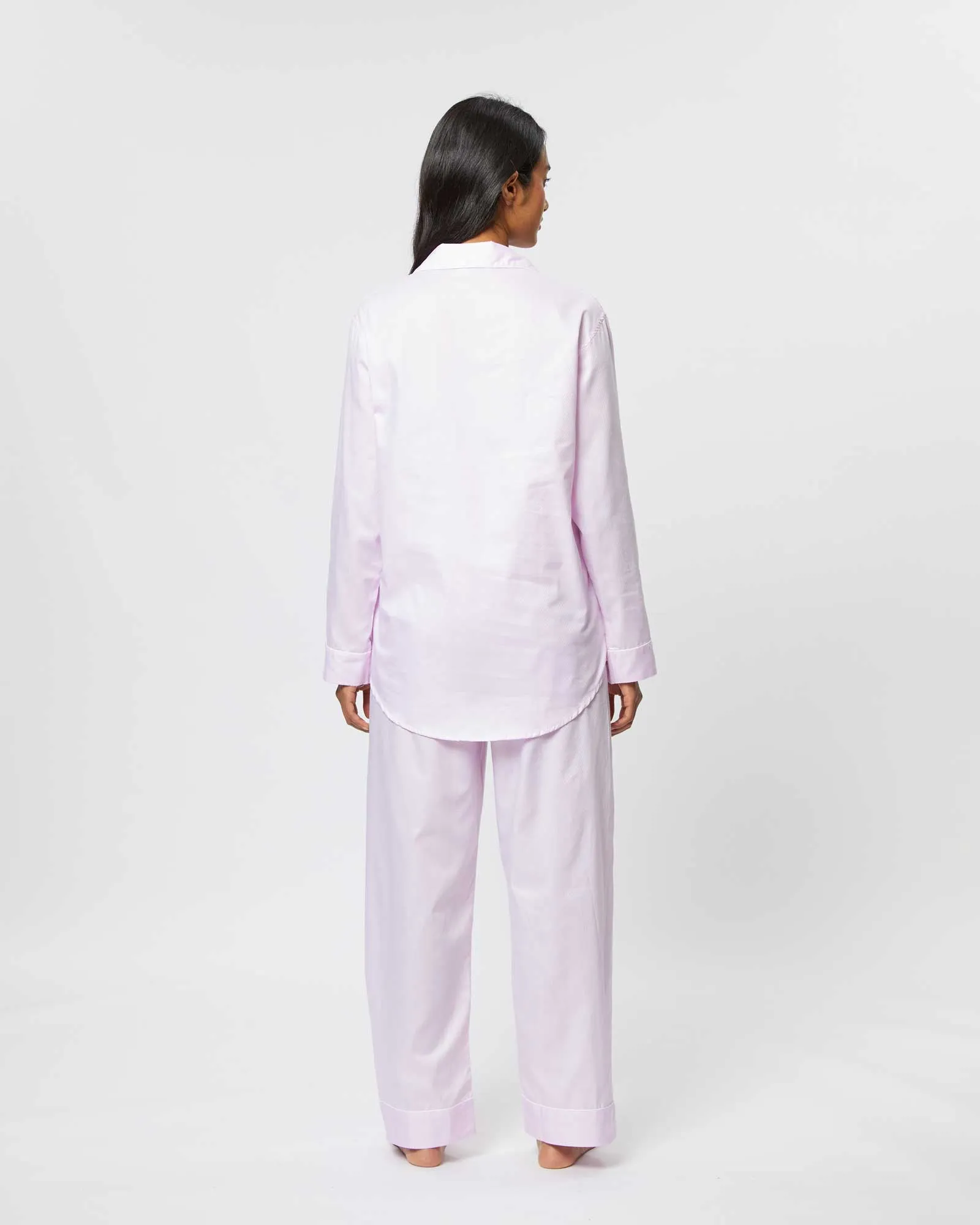 Women's Cotton Jacquard Pajamas - Pink