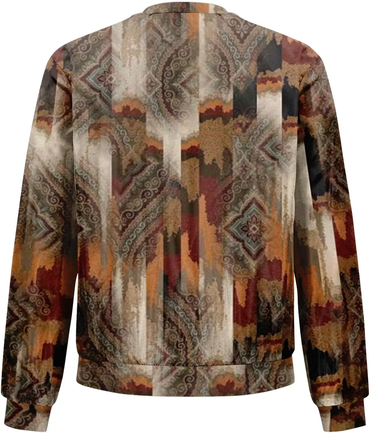 Womens Cropped Bomber Jacket Long Sleeve Zip Up Jackets with Pockets Fashion Stand Collar Shorts Coats Outerwear