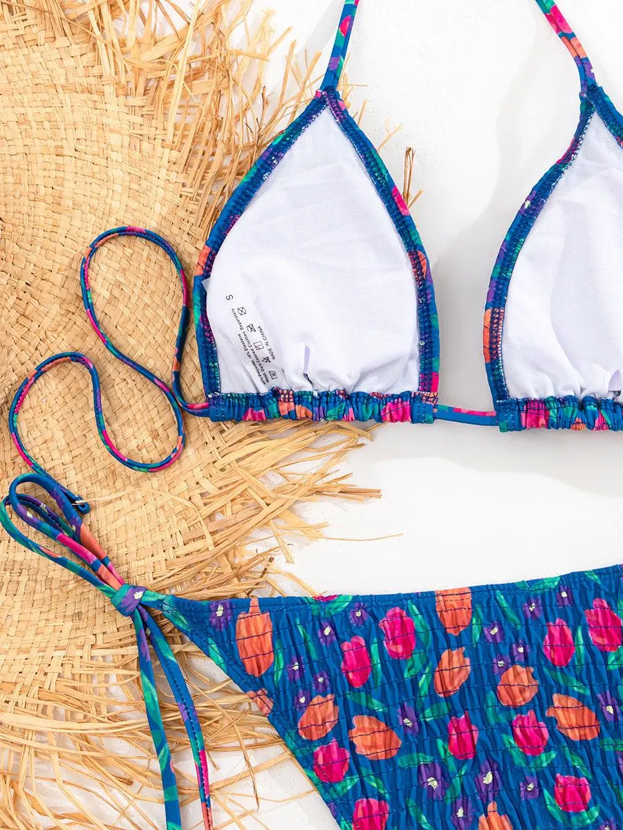 Women's Floral String Bikini Set | Sexy Two-Piece Swimwear | Beach & Pool Ready