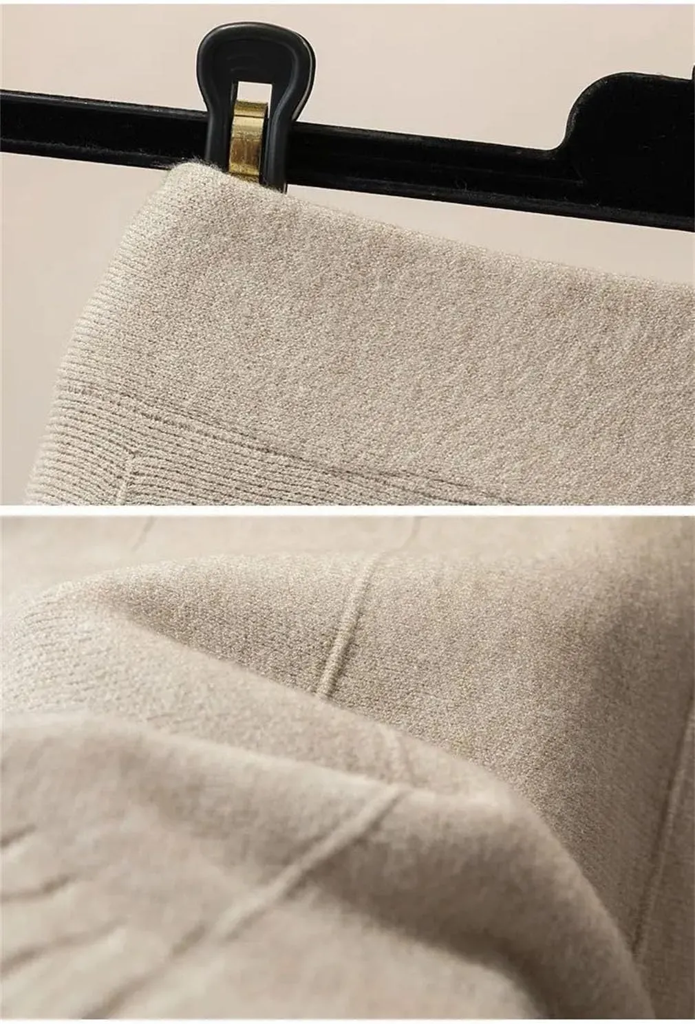 Women's Knitted Mini Sweater Skirts Elastic High Waist Short Pleated Skirts