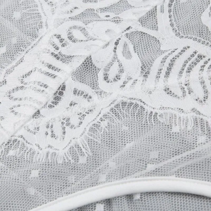 Women's Lace Slim Long Sleeve Bodysuit