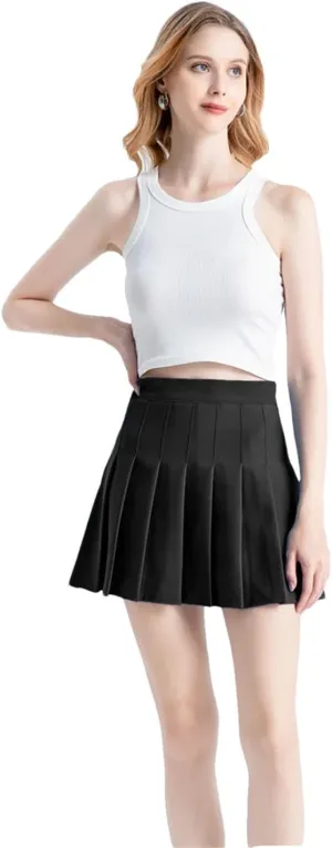 Women's Mini Skirt Korean Style Harajuku Kawaii Clothes Girls Pleated Skirts