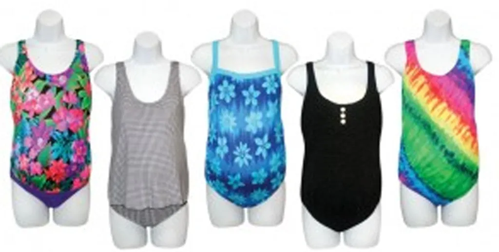 women's missy fashion maternity one-piece swimsuits - sizes 6-18 & s-xl Case of 36