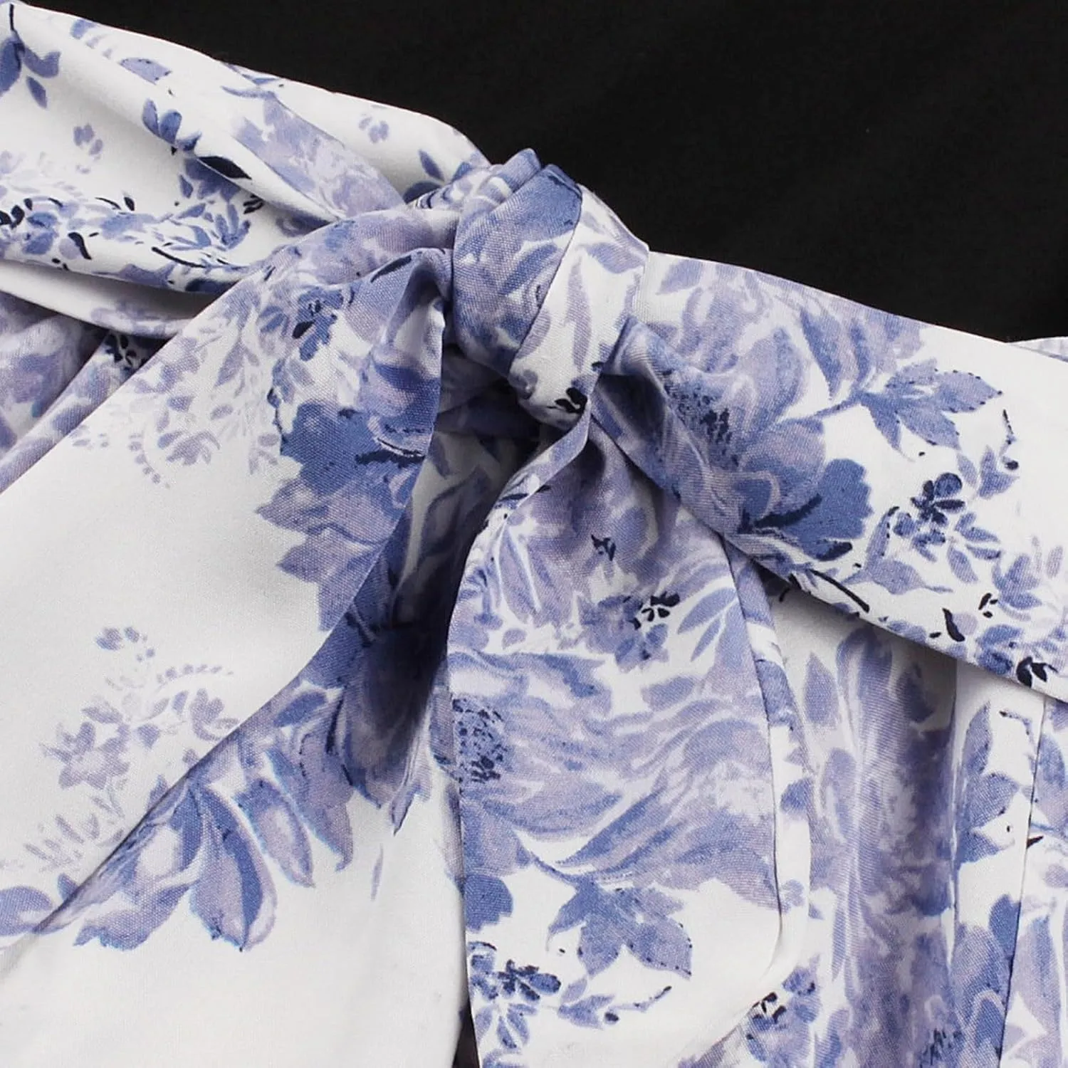 Women's Retro Sleeveless Crewneck Sundress Audrey Hepburn Style Cocktail Dress Patchwork Print A-Line Swing Dress