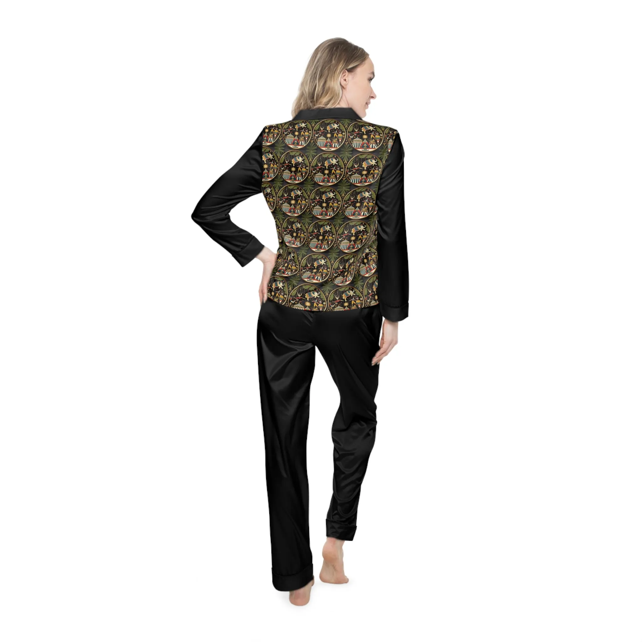 Women's Satin Pajamas - Circus