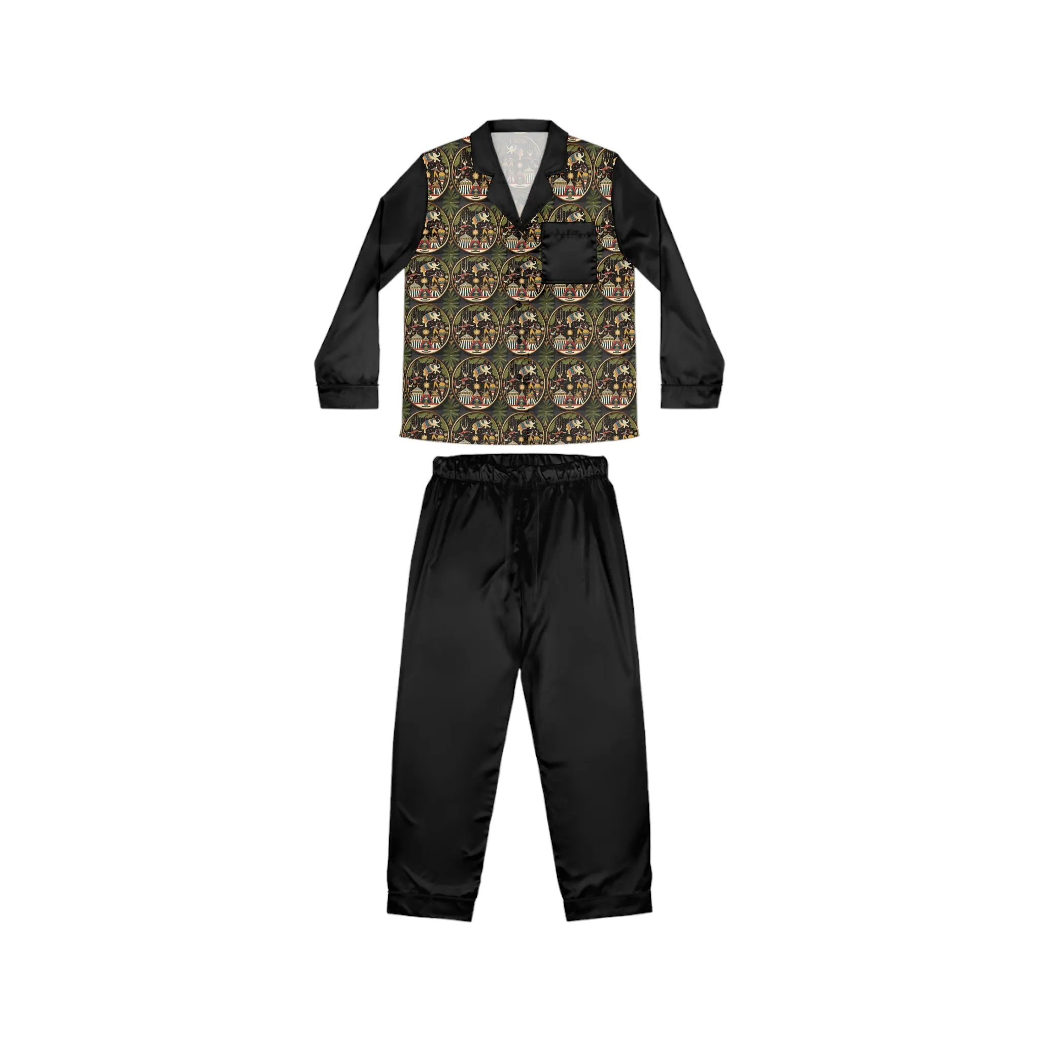 Women's Satin Pajamas - Circus